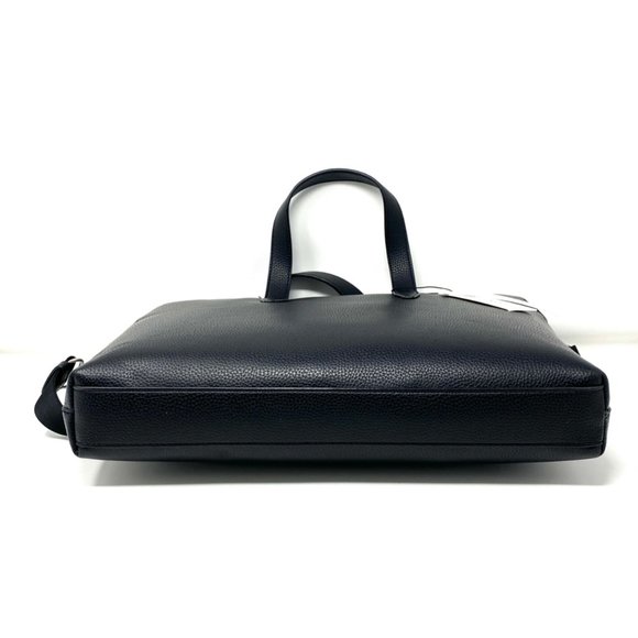 Calvin Klein Men Bag Case 4640 0400 001 Laptop Sleeve Business Black Leather Zip - Picture 4 of 6